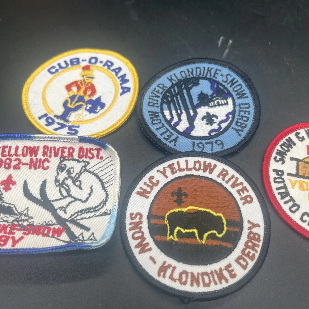 Vintage 1970s-80s Boy Scout Patch Lot (5) Yellow River District Klondike Derby - Picture 4 of 16